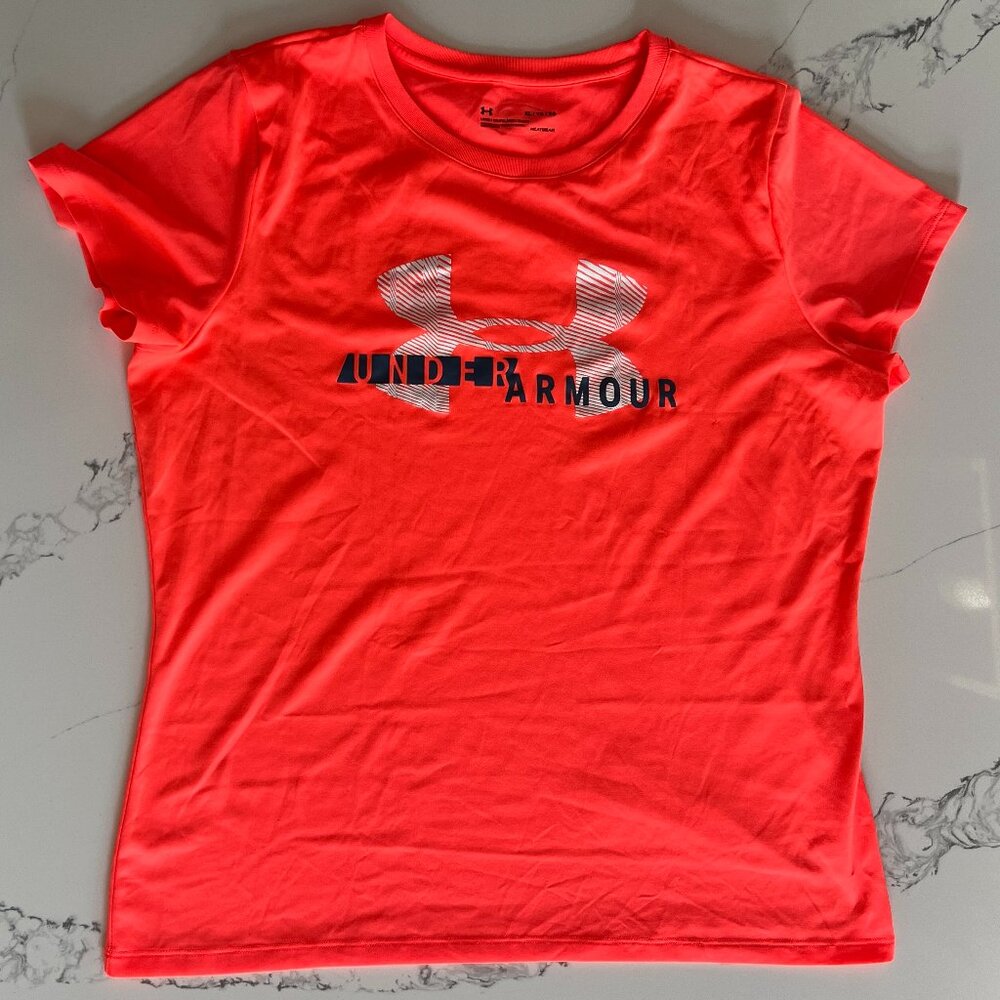Under Armour Short Sleeves Tshirt - Loose cut - bright neon orange - Women's XL